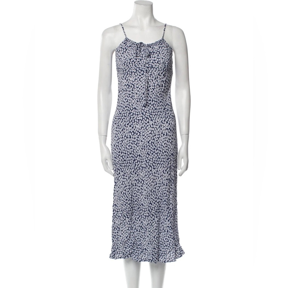 Rouje mid length navy floral dress